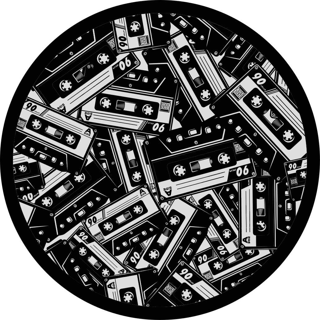 Rôzne vinylové koberce pre deti v štýle kazetového pásku - Tenstickers