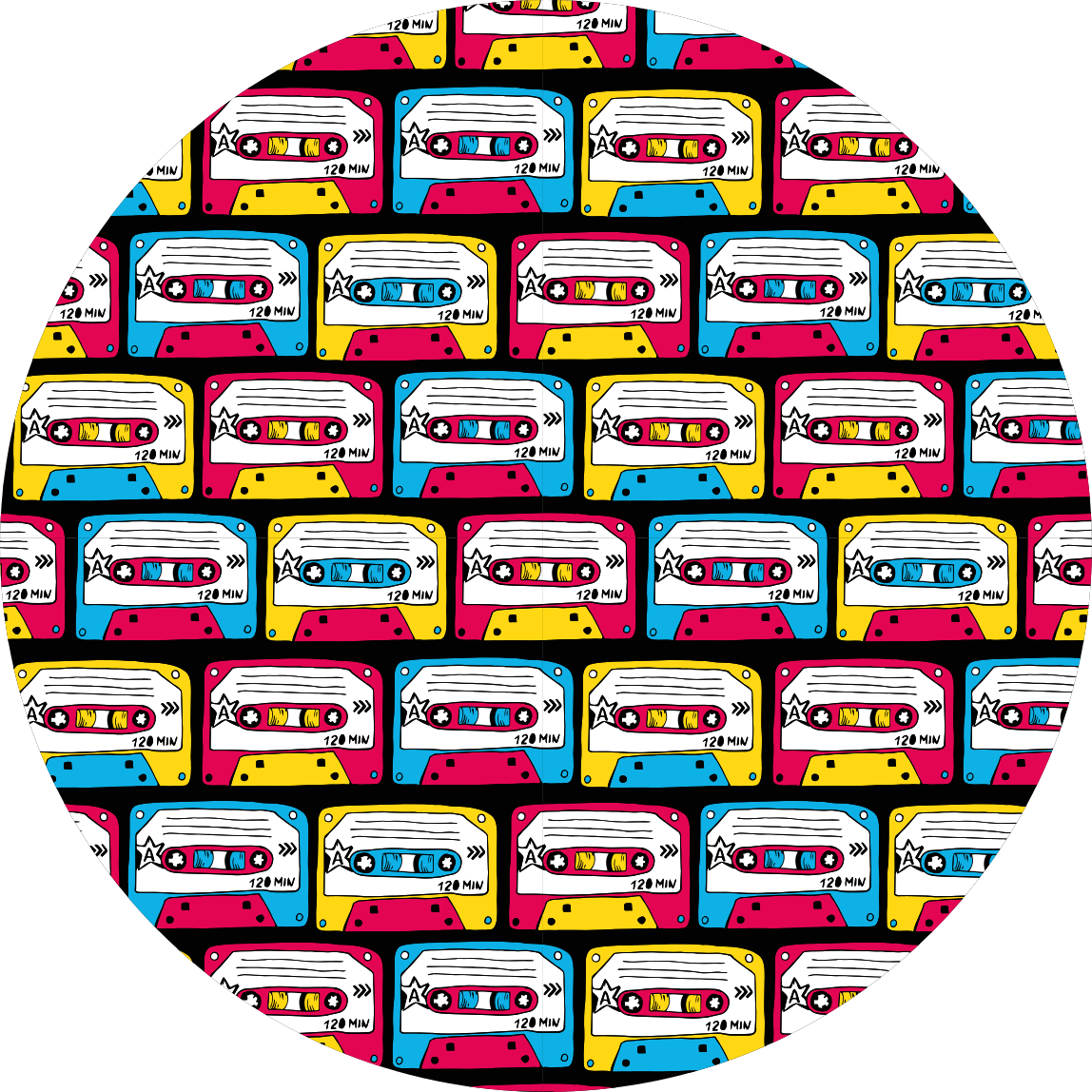 Vinylový koberec vintage Živé kazetové pásky - Tenstickers