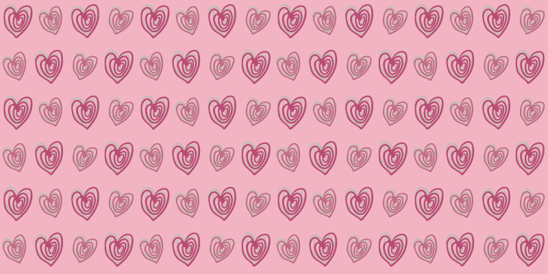 Rôzne vinylové koberce pre deti v ružovom vzore srdiečok - Tenstickers