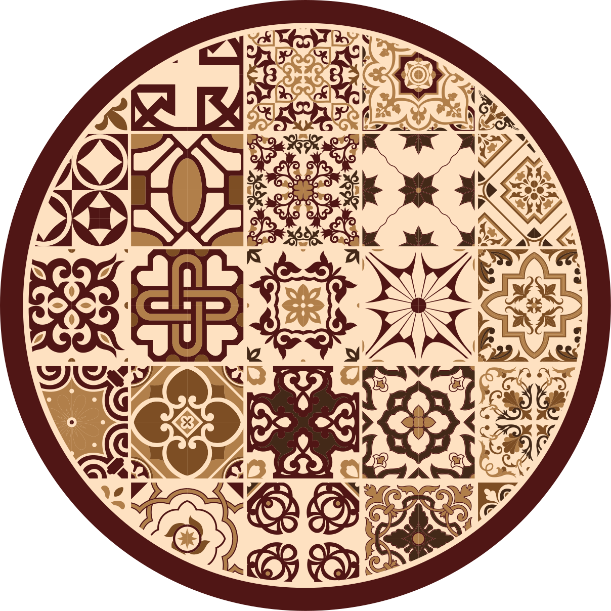 Hnedá španielska dlažba v kúpeľni - Tenstickers