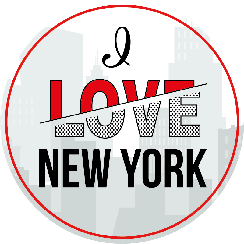 Vinylový koberec citáty milujem new york - Tenstickers