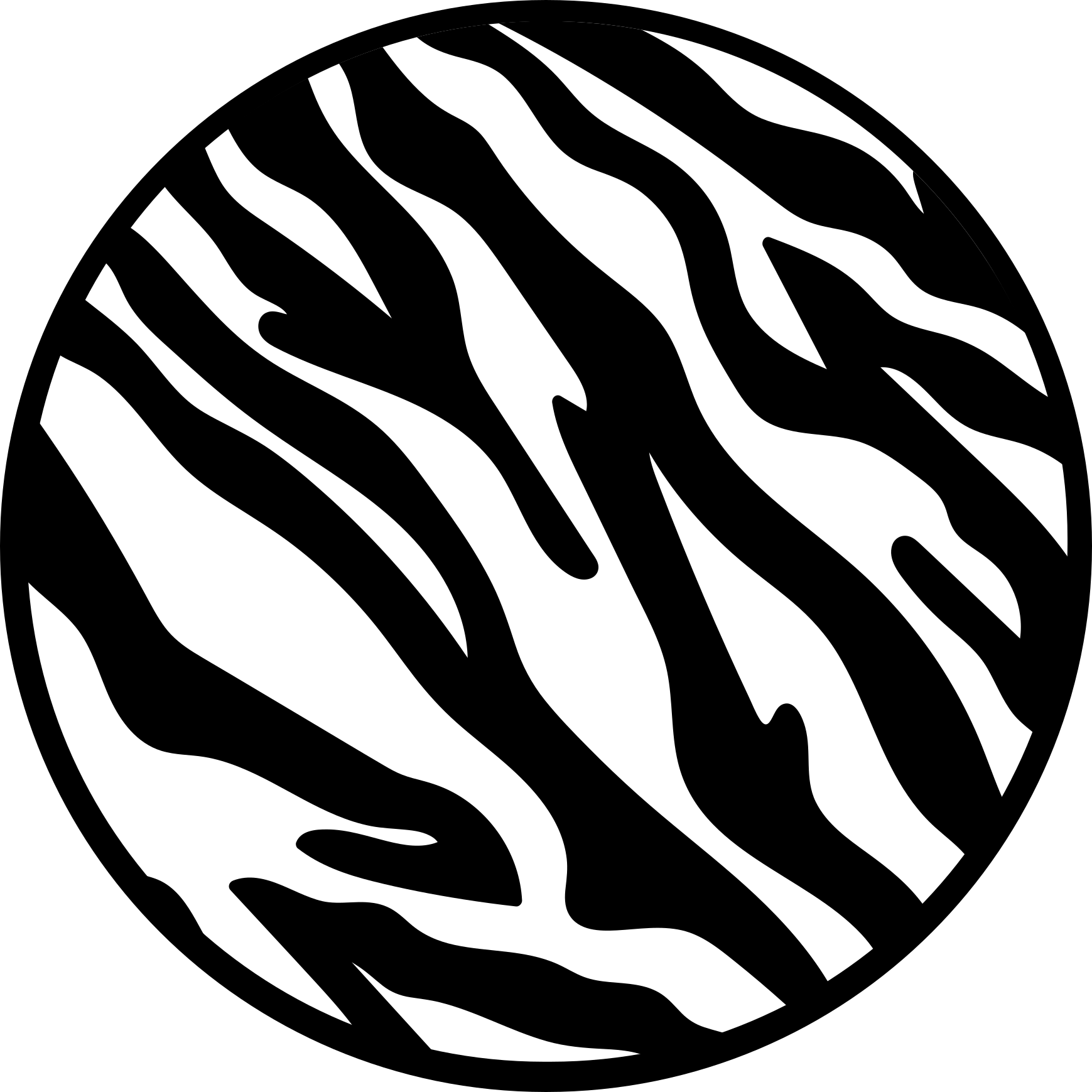 Vinylový koberec zvierací vzor zebra pruhovaný - Tenstickers