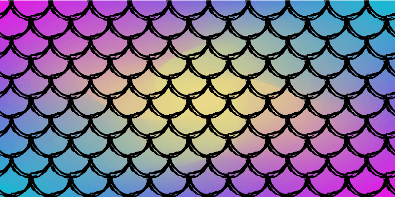 Ryba stupnice gradient vzor obdĺžnikový koberec - Tenstickers