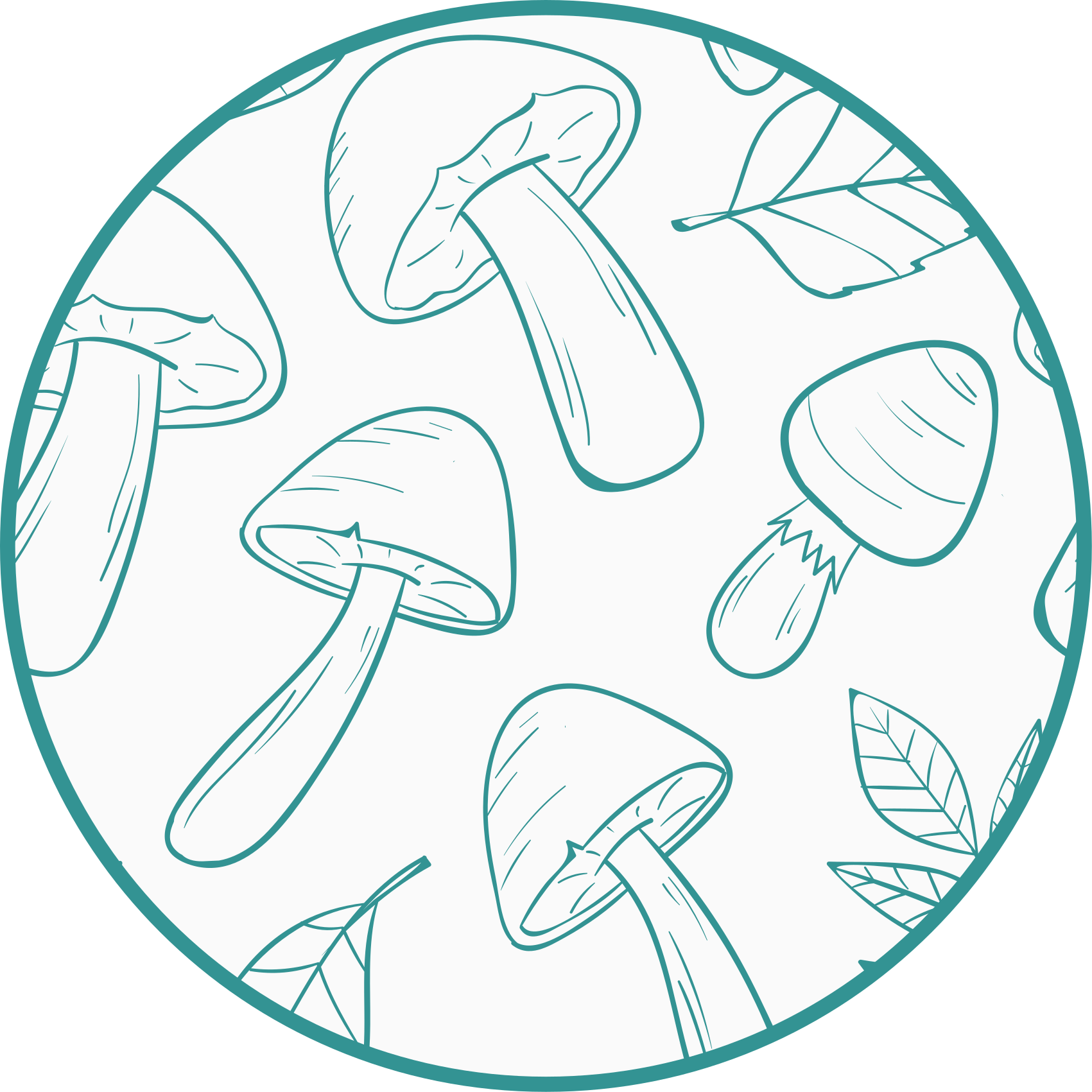 prírodný vinylový koberec motív hubového listu - Tenstickers