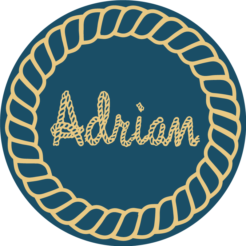 rôzne vinylové koberce pre deti kruhový námorný názov - Tenstickers