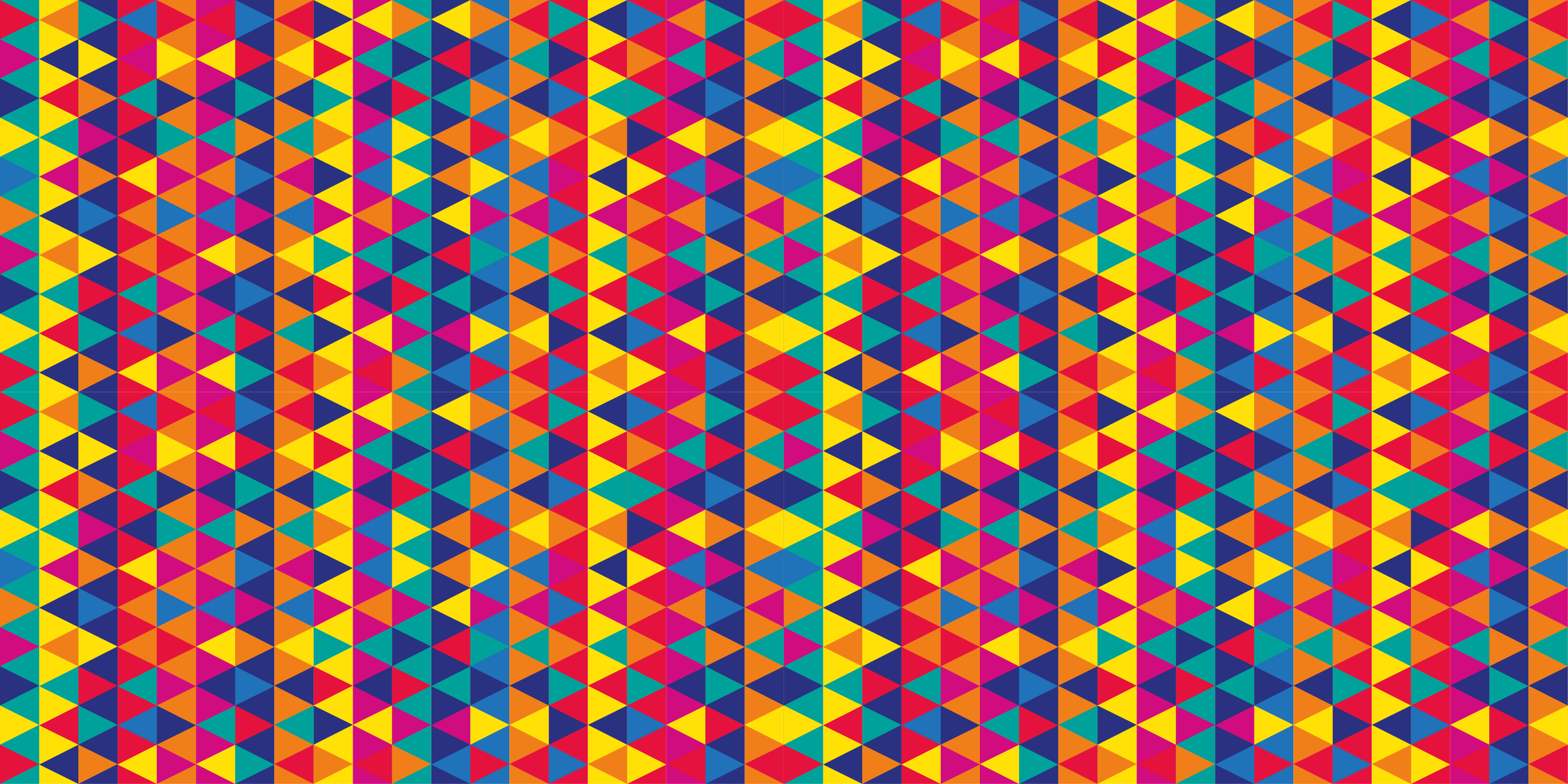 Vinylový koberec s geometrickými tvarmi farebné trojuholníky - Tenstickers