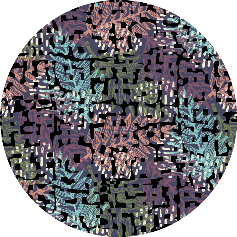 vinylový koberec s kvetmi listové botanické prvky - Tenstickers