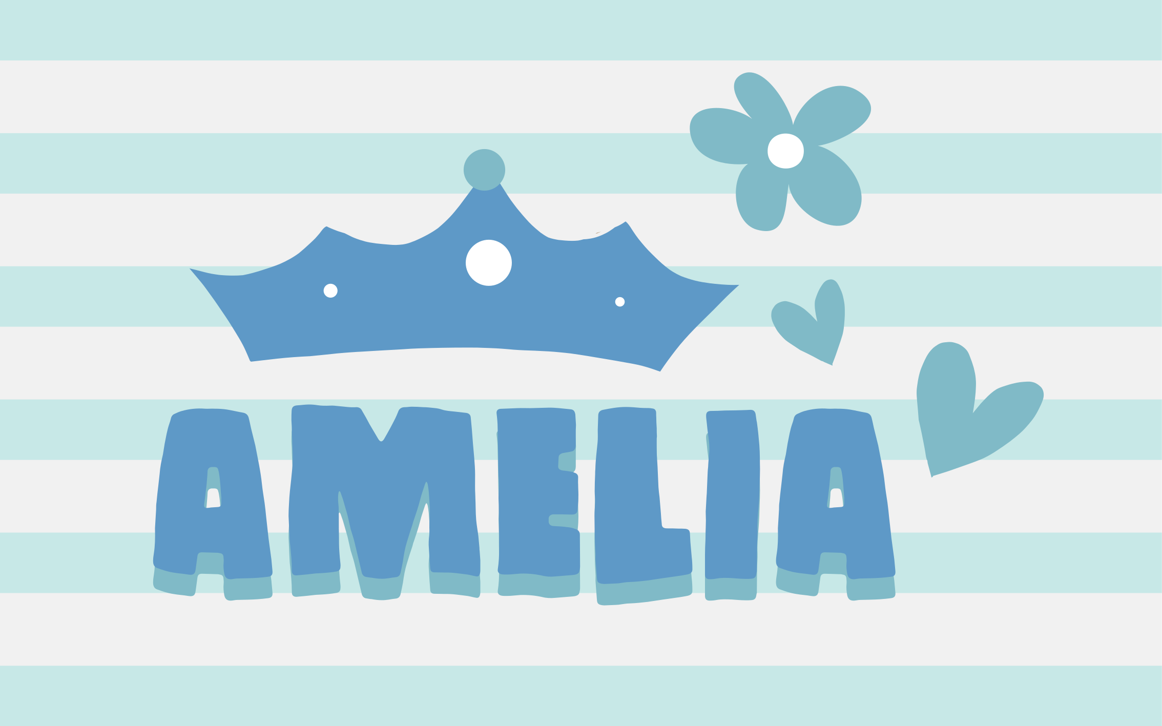 vinylový koberec s menom umiestnenie názvu koruny - Tenstickers