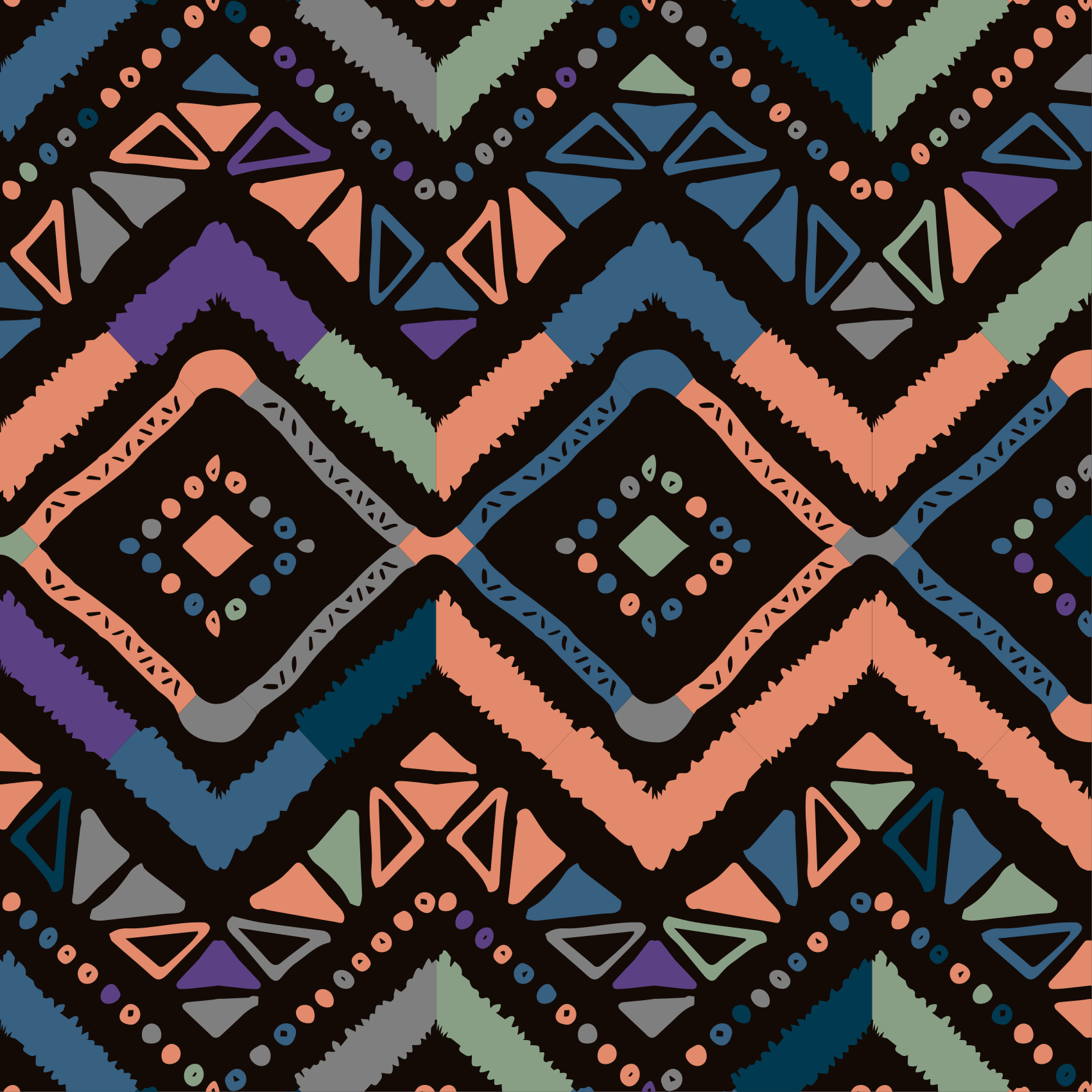 severský vinylový koberec geometrické farebné úseky - Tenstickers