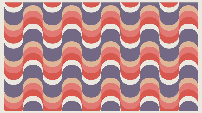 Vinylový koberec s geometrickými tvarmi vlnité farby - Tenstickers