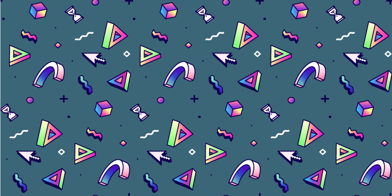 vzorovaný vinylový koberec geometrický farebný šplech - Tenstickers