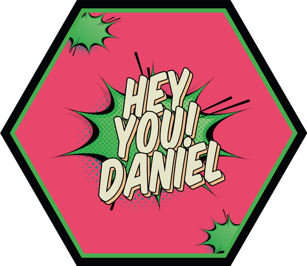 vinylový koberec s menom pozdrav v komiksovom štýle - Tenstickers