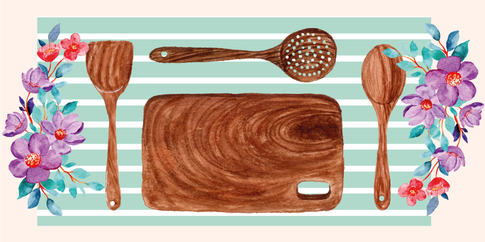 vinylový koberec do kuchyne kvetinové kuchynské doplnky - Tenstickers