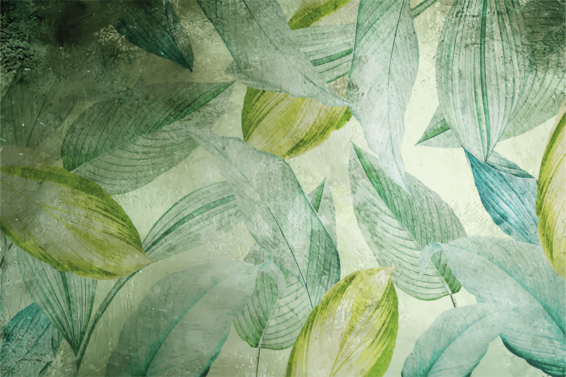 prírodný vinylový koberec motív žiarivej zelene - Tenstickers