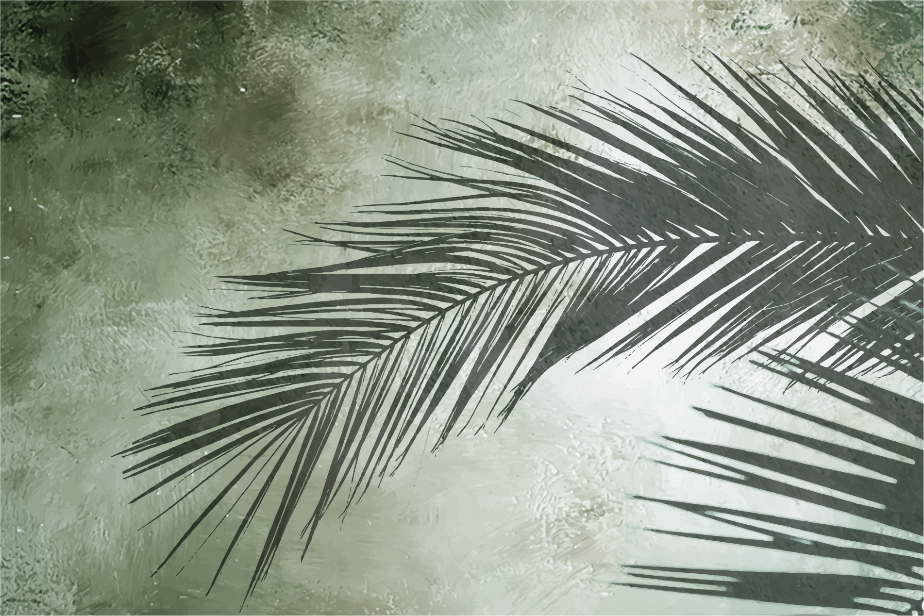 Kvetinový koberec dlhý tenký listový vzor - Tenstickers