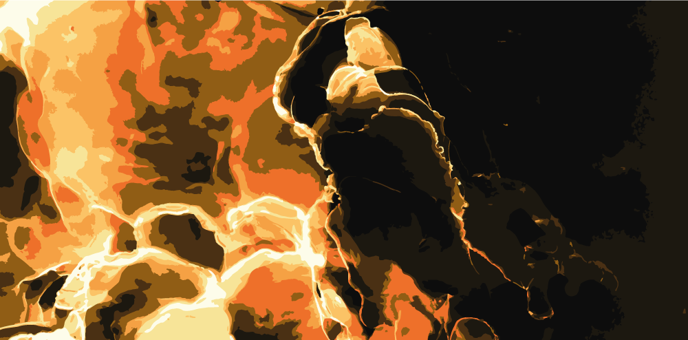 Mramorový vinylový koberec ohnivý efekt - Tenstickers