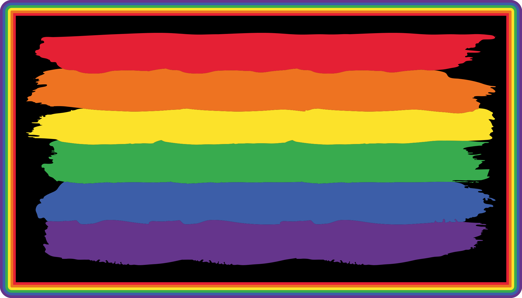 pruhovaný vinylový koberec farebné dúhové pruhy - Tenstickers