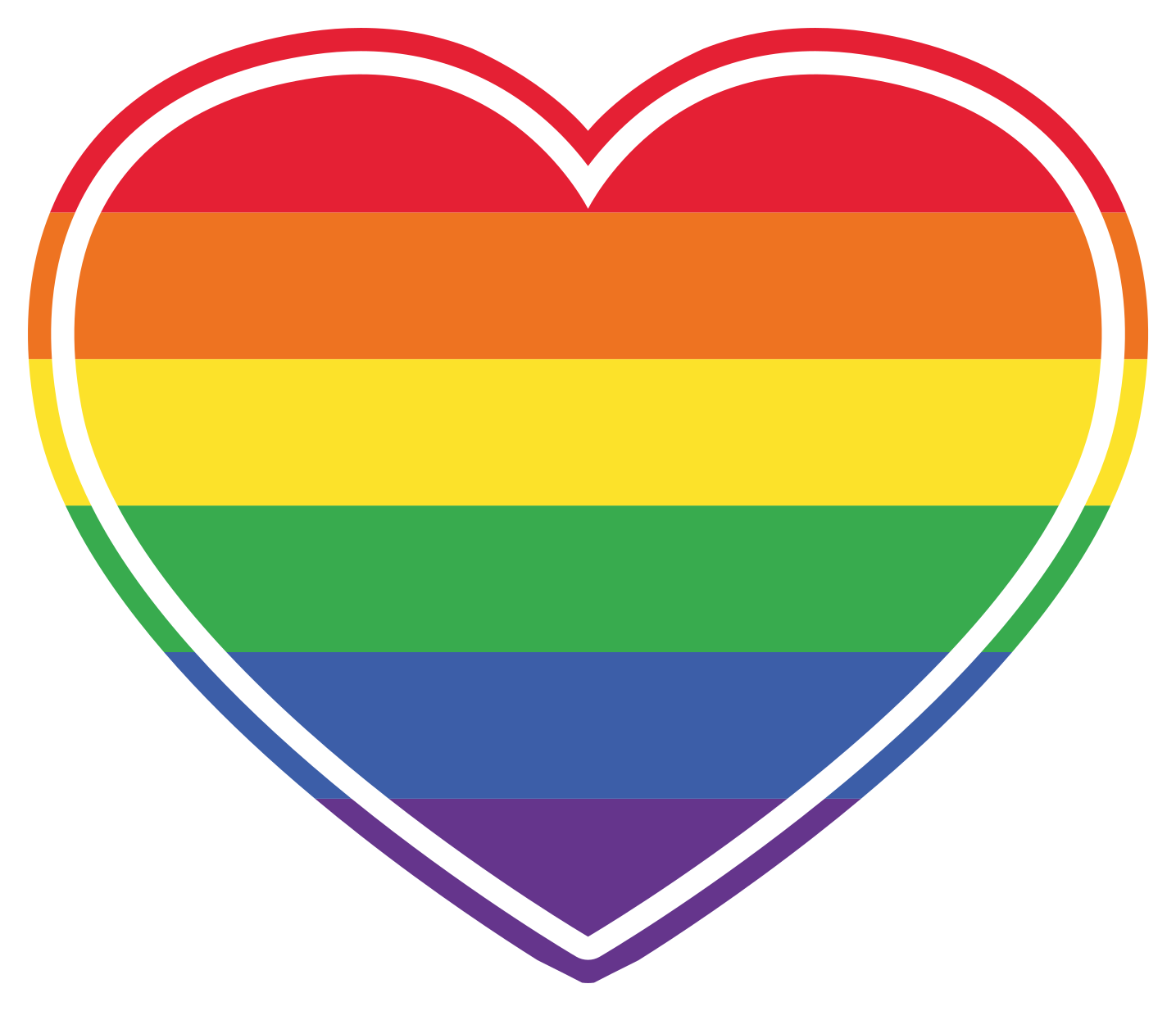 vzorovaný vinylový koberec dúhový vzor srdca - Tenstickers