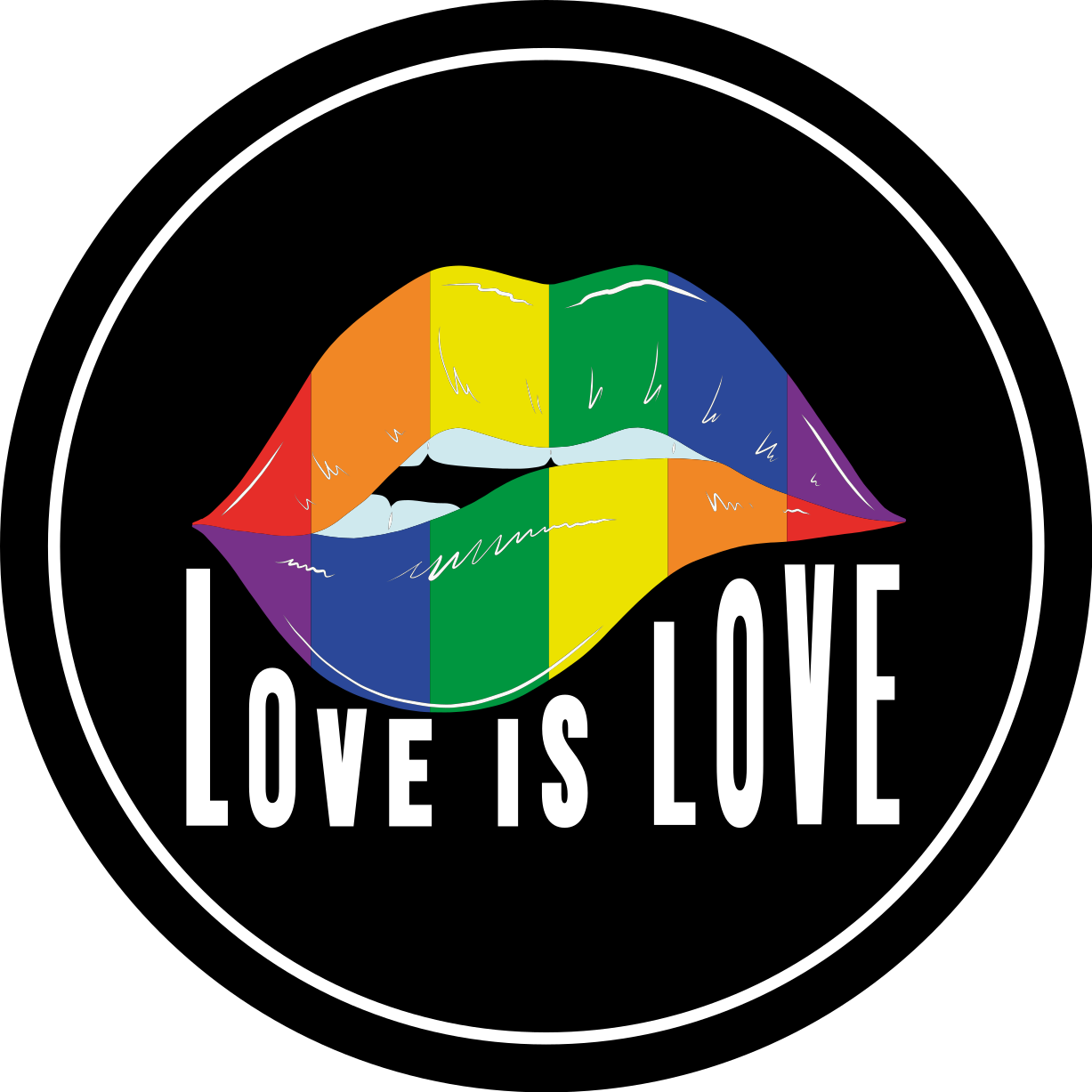 vinylový koberec citáty farebný motív pier - Tenstickers