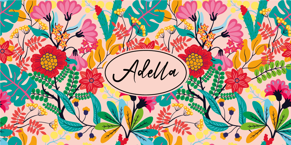 vinylový koberec do spálne kvetinový dizajn na mieru - Tenstickers