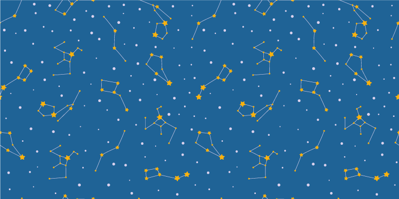 Vinylový koberec súhvezdia na oblohe - Tenstickers