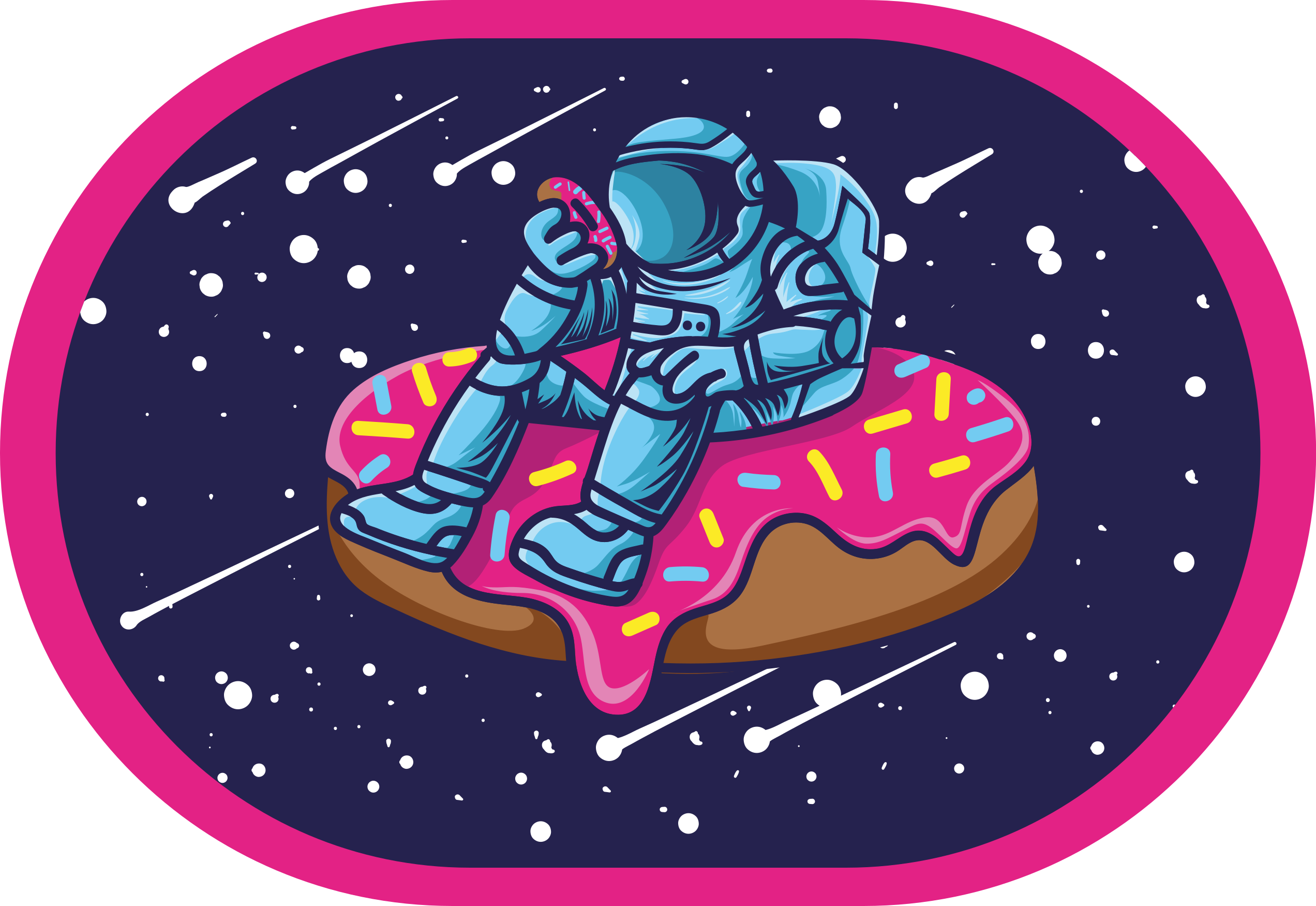 vinylový koberec pre mládež astronaut na šiške - Tenstickers