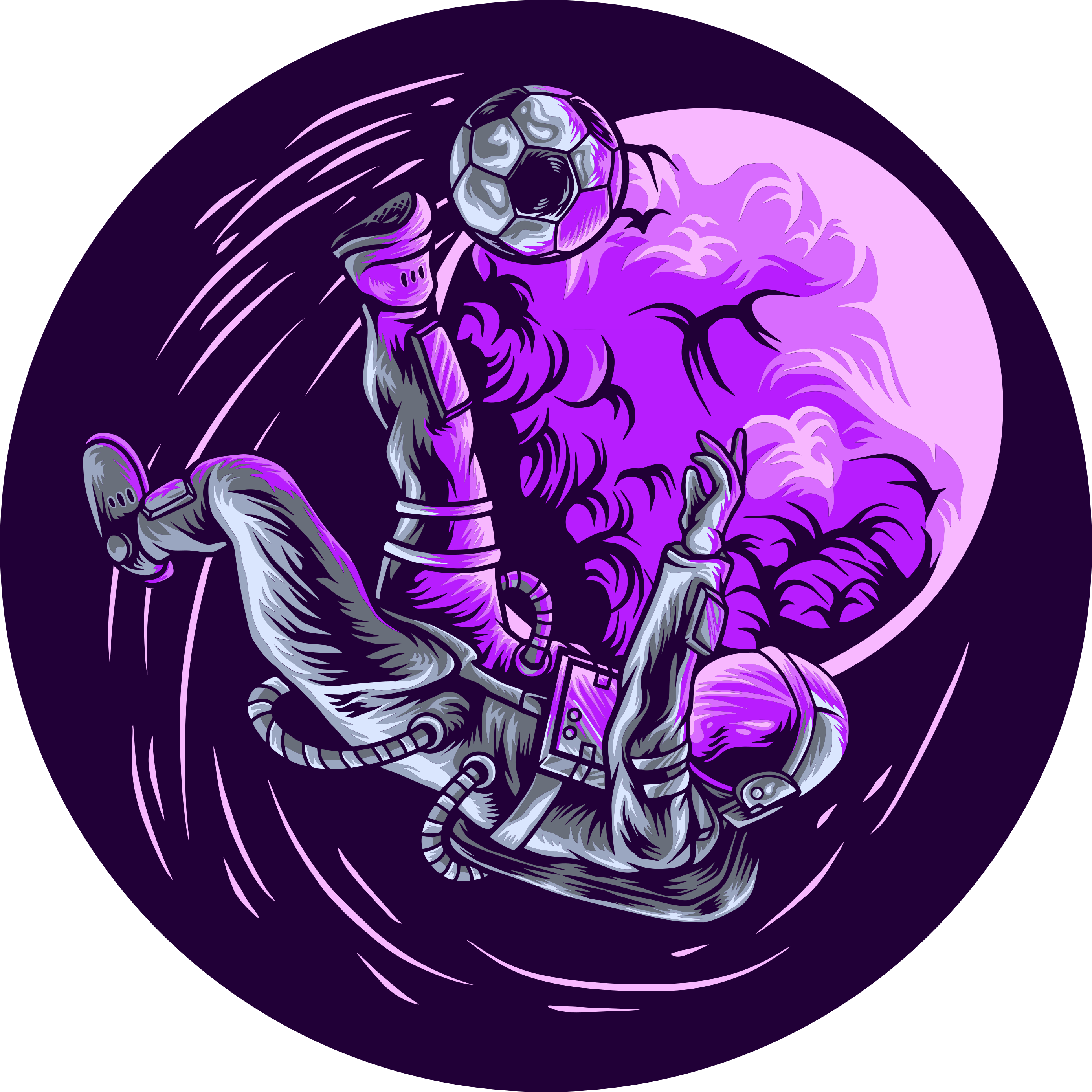 hviezdy vinylový koberec astronaut vznášajúci sa - Tenstickers