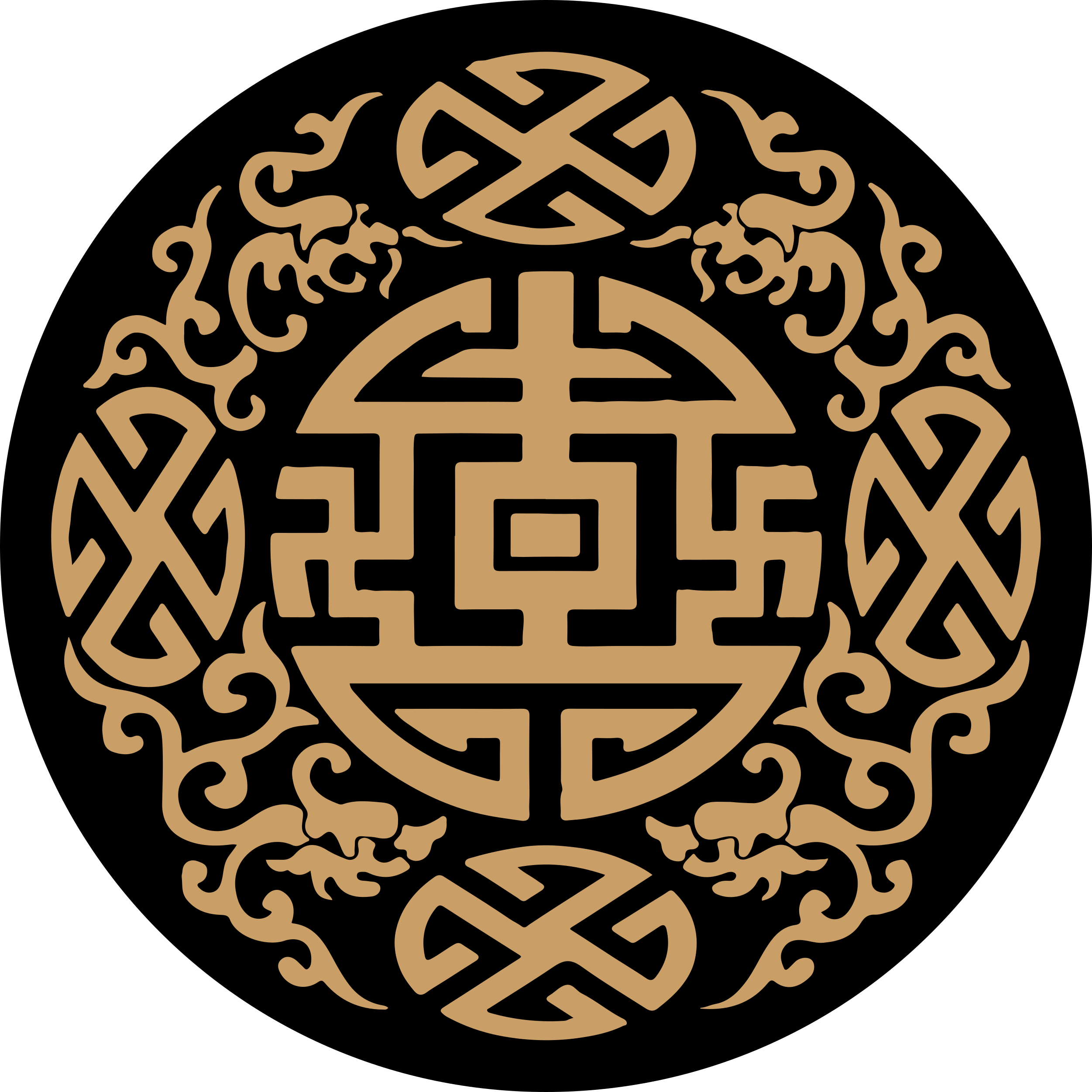 okrúhly vinylový koberec motív kultúrneho symbolu - Tenstickers