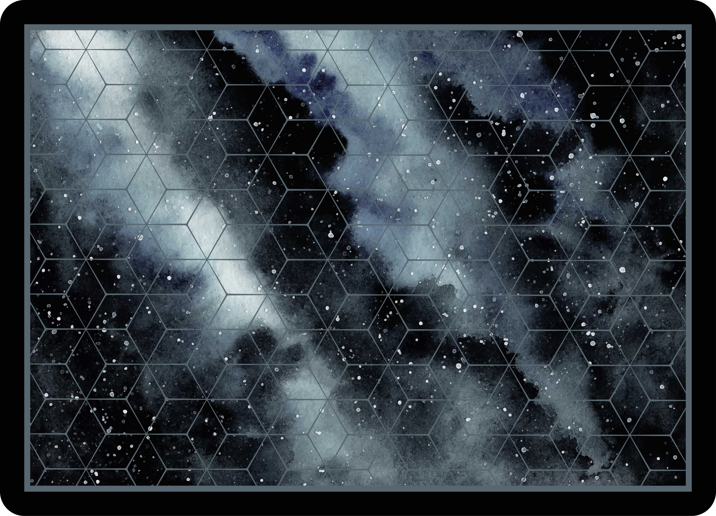 vinylový koberec pre mládež šesťuholníkový vzor galaxie - Tenstickers