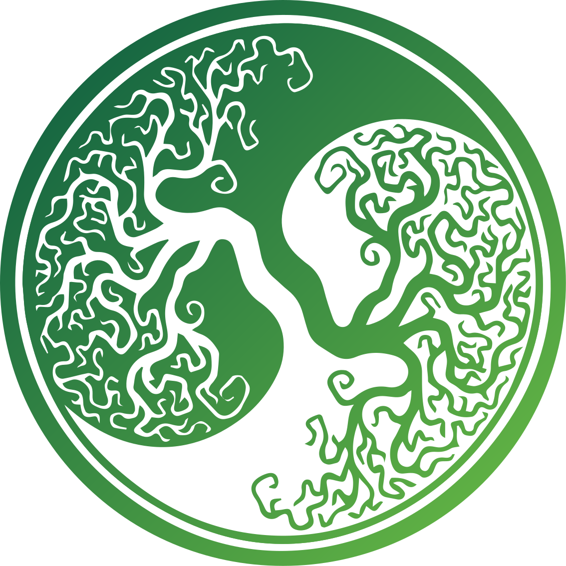 Originálny kruhový koberec jin -jang stromu života - Tenstickers