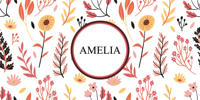 vinylový koberec s menom názov prírodného štýlu - Tenstickers