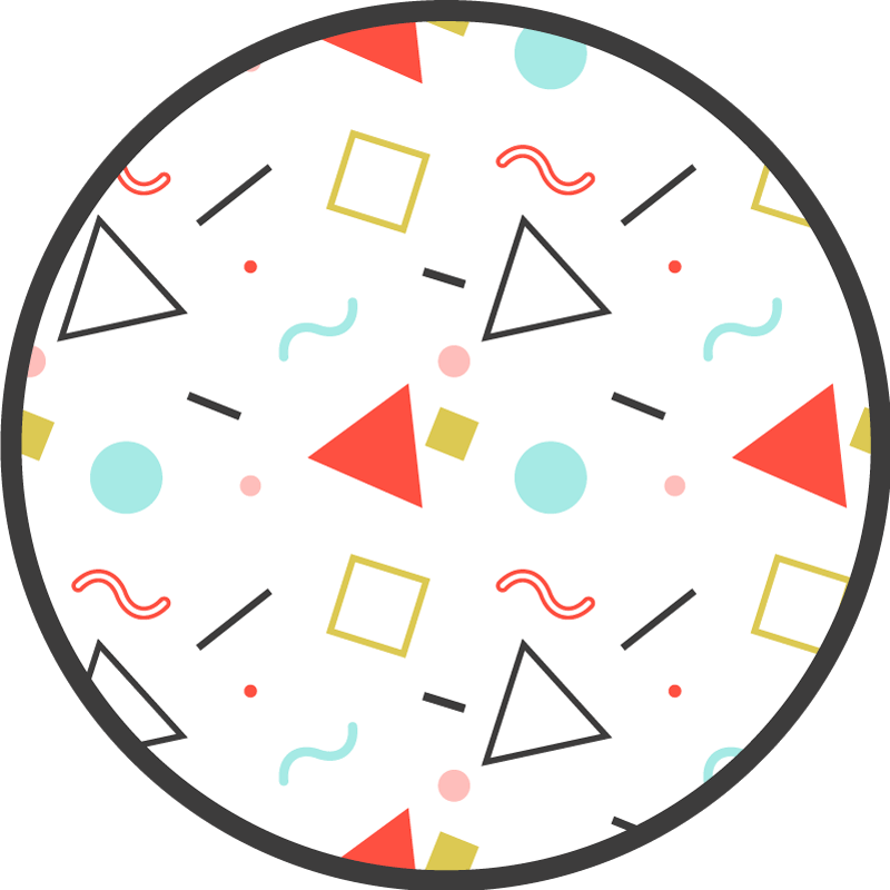 Vinylový koberec s geometrickými tvarmi farebné tvary - Tenstickers