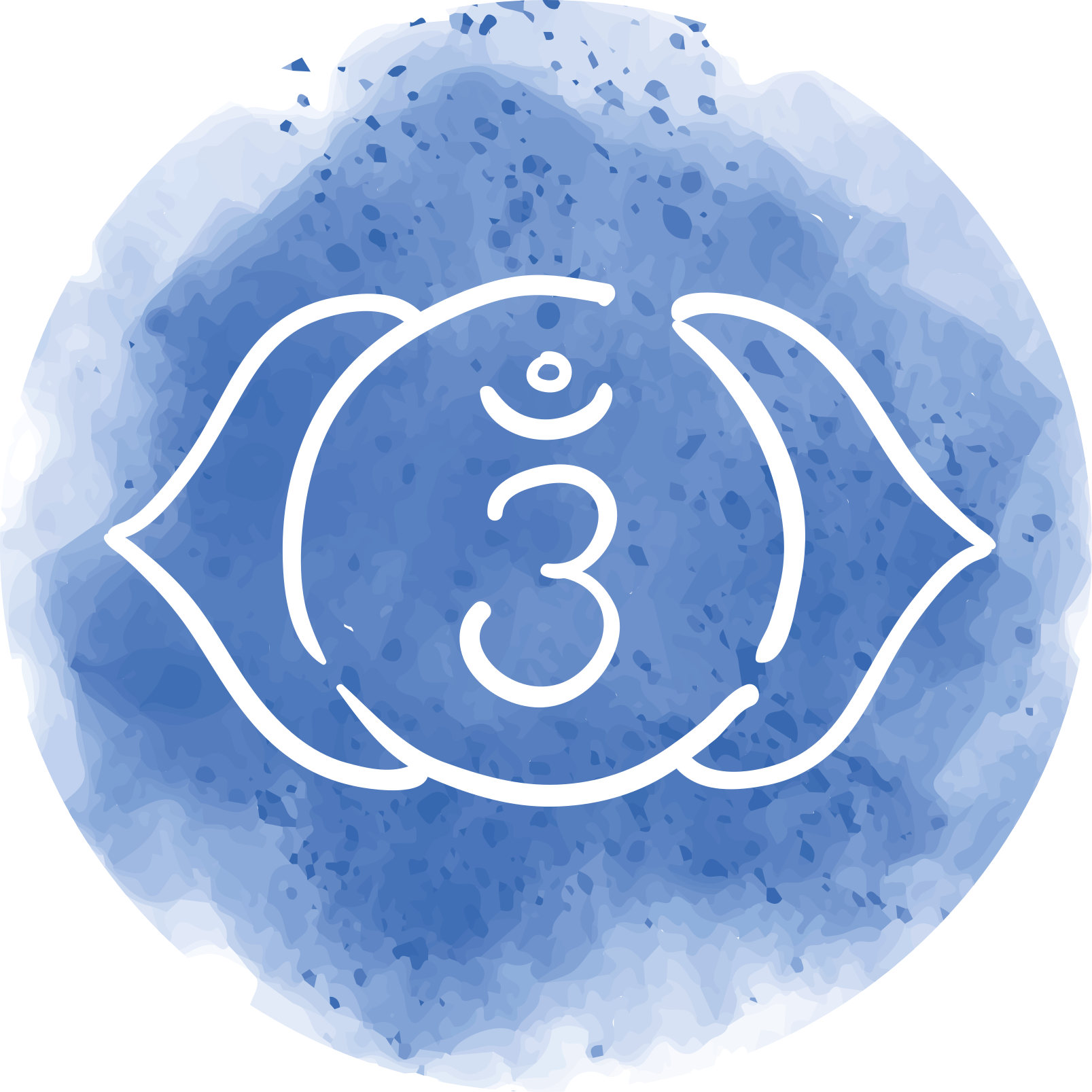 vinylový koberec mandala upokojujúci modrý symbol - Tenstickers