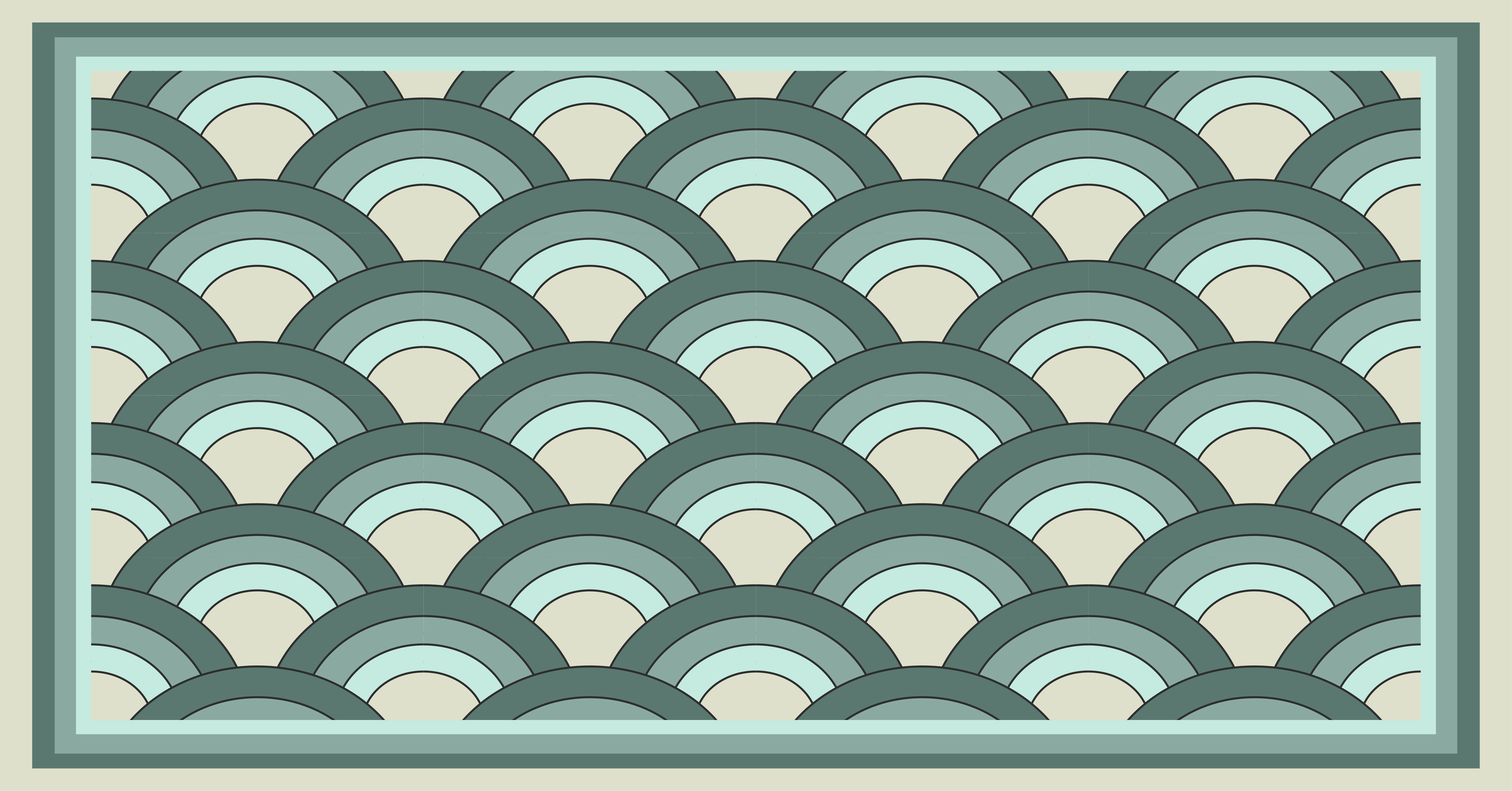 mozaika vinylový koberec štýlové geometrické vlny - Tenstickers