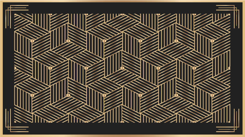 vinylový koberec s geometrickýmy tvarmi štýlový vzorovaný - Tenstickers