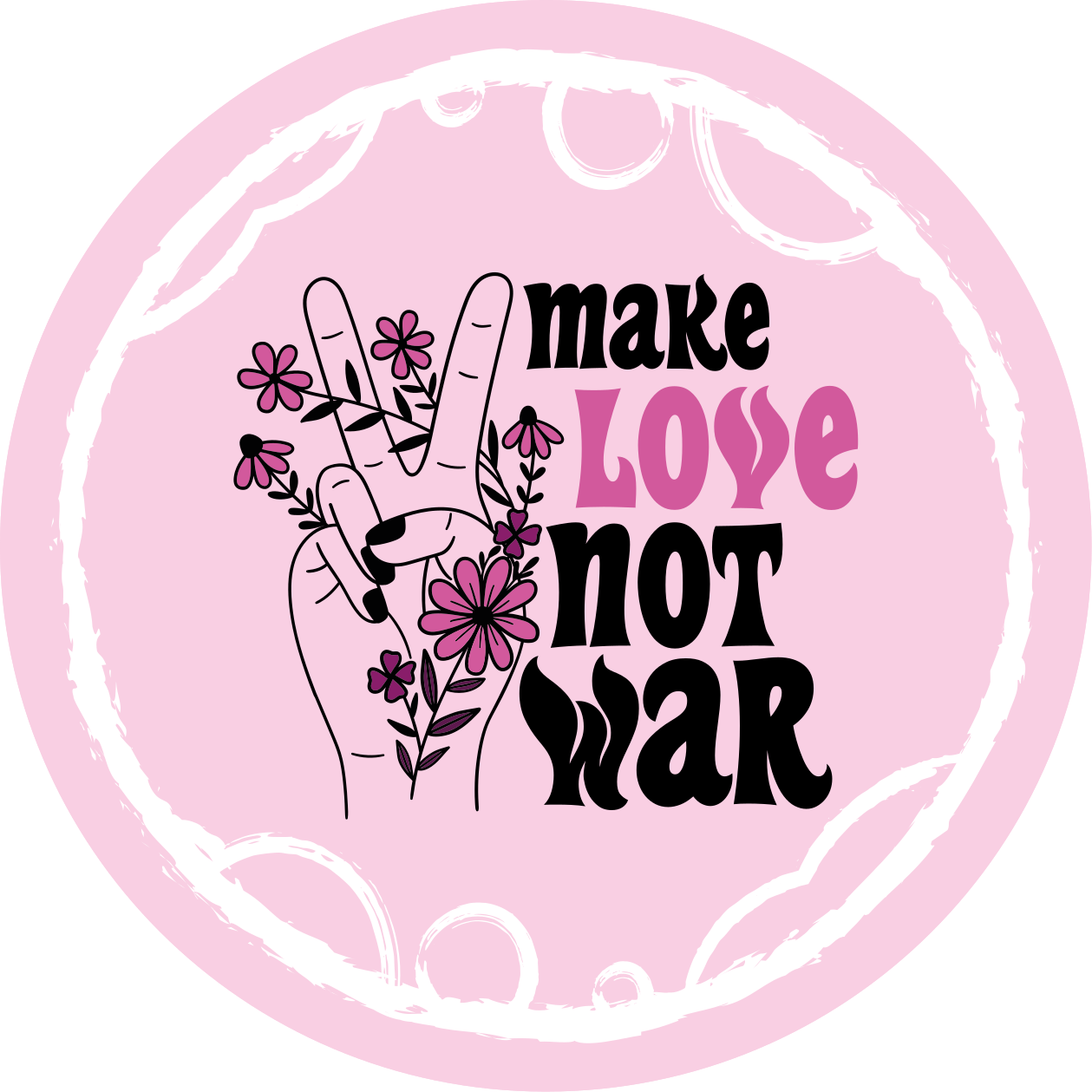 vinylový koberec citáty posolstvo pokojnej lásky - Tenstickers