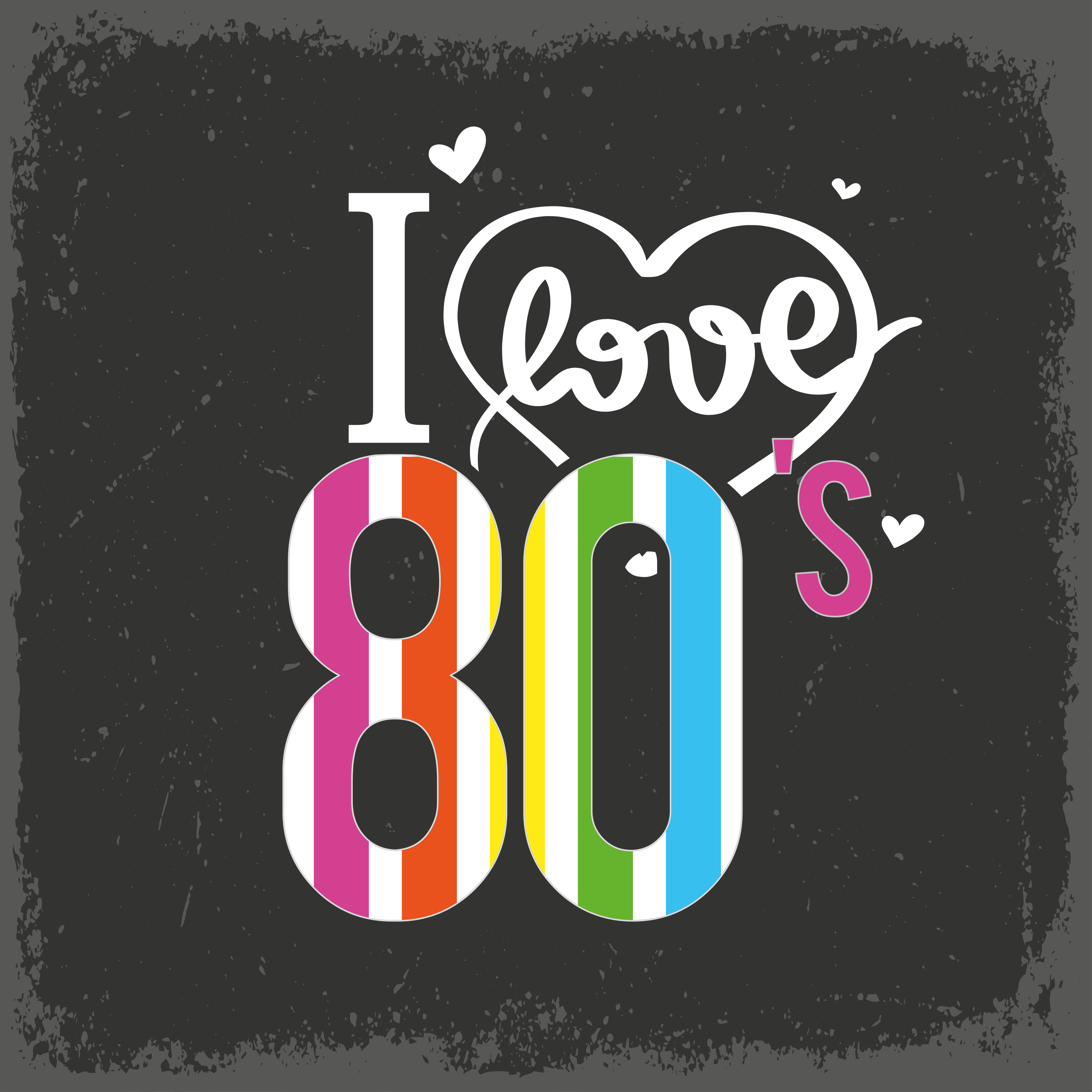 mozaika vinylový koberec retro láska 80-tych rokov - Tenstickers