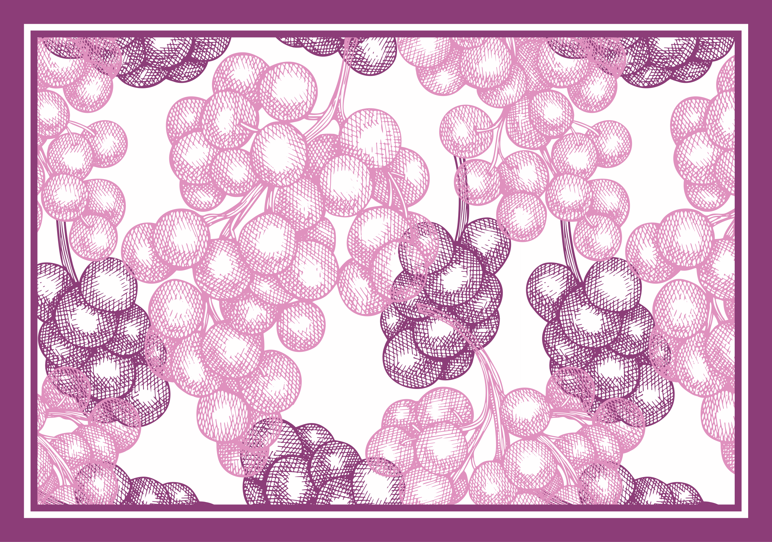 vinylový koberec s kvetmi dizajn fialového hrozna - Tenstickers