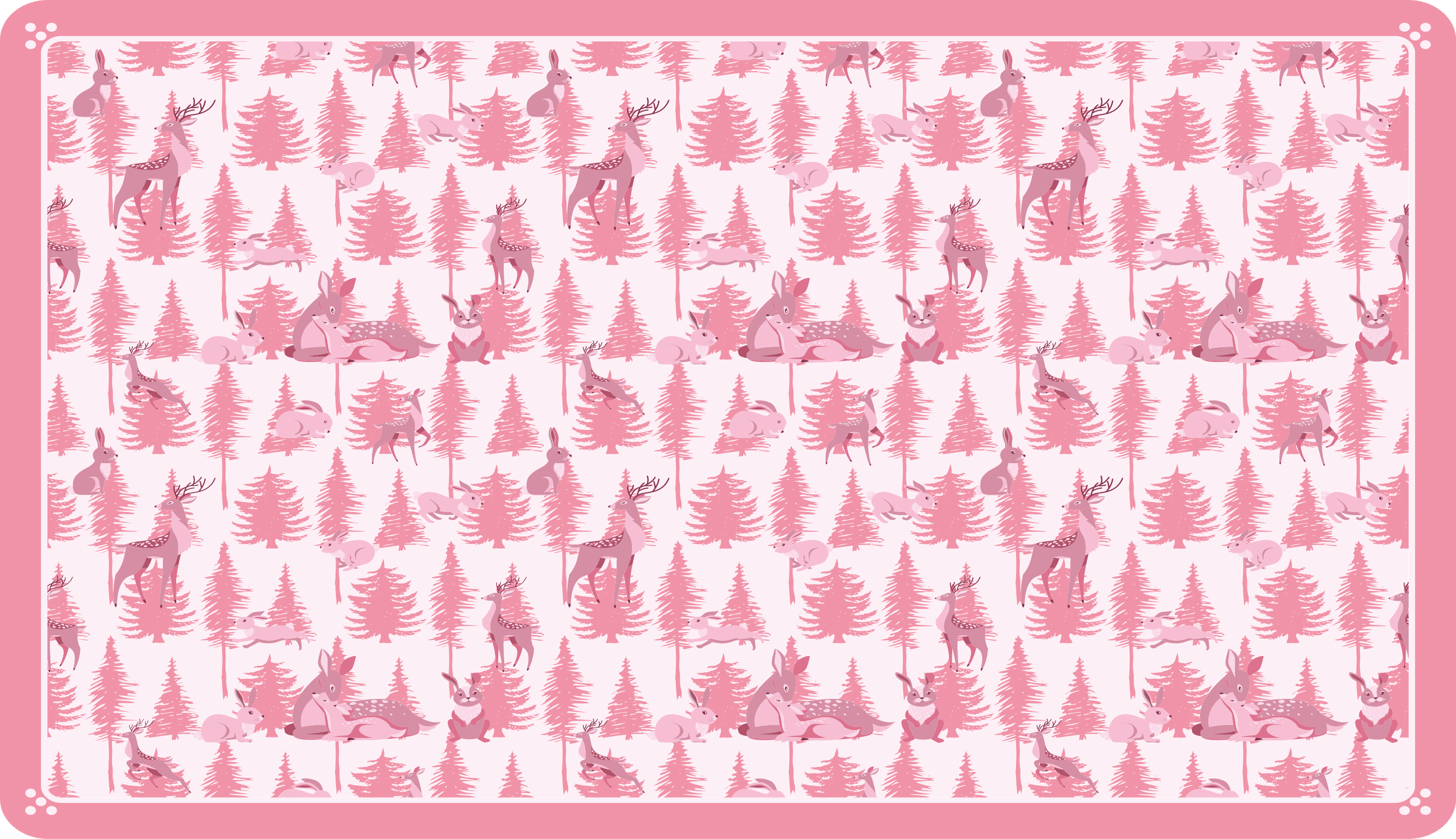 Krásny vinylový koberec pre deti v ružovej farbe - Tenstickers