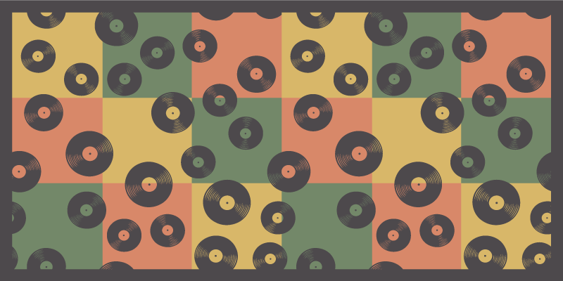 mozaika vinylový koberec farebné vinylové platne - Tenstickers