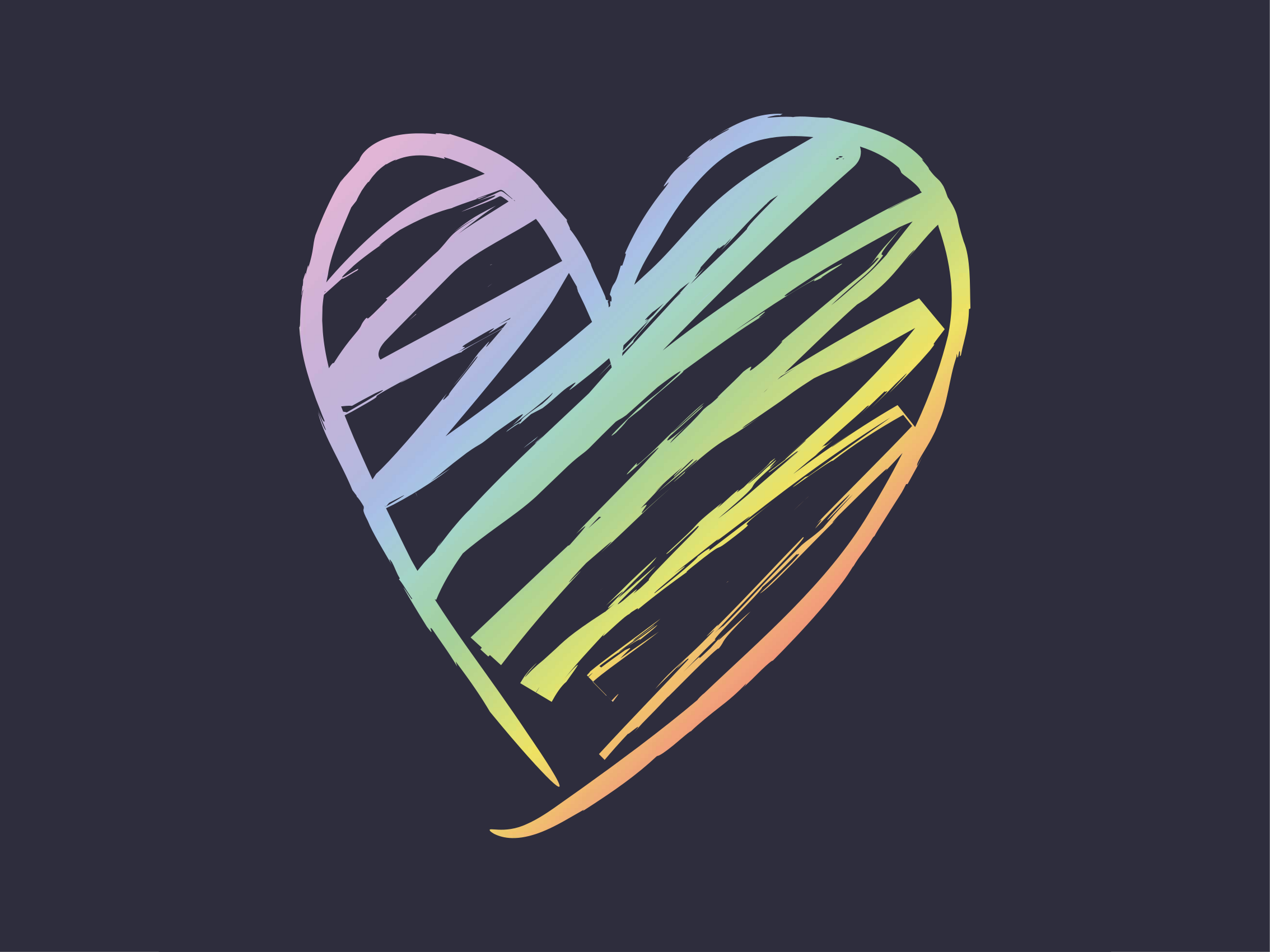 vinylový koberec pre mládež dúhové srdce - Tenstickers