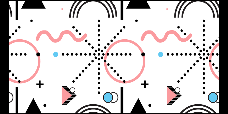 moderný vinylový koberec biely geometrický vzor - Tenstickers