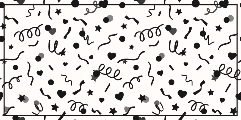 Vintage koberec s čiernym geometrickým vzorom - Tenstickers