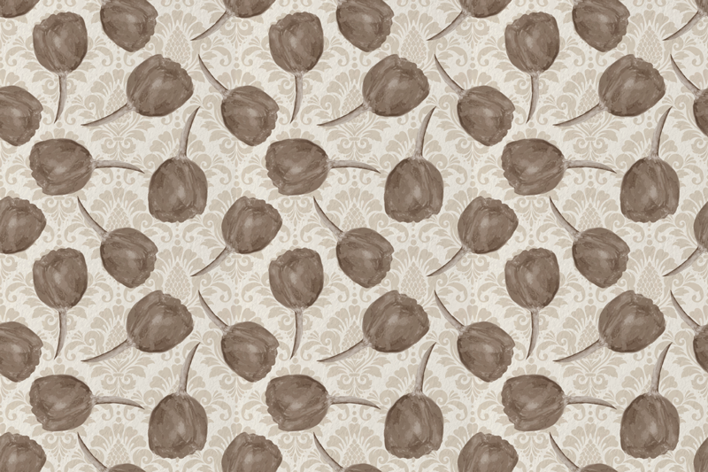 vinylový koberec s kvetmi jemný botanický motív - Tenstickers