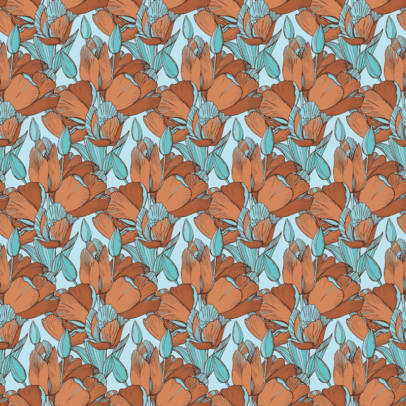 rôzne vinylové koberce pre deti kvetinová schéma - Tenstickers