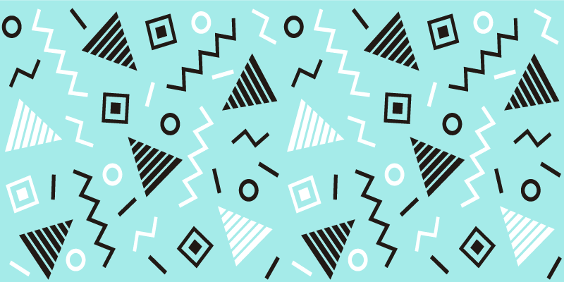 Vinylový koberec s geometrickými tvarmi usporiadanie tvarov - Tenstickers