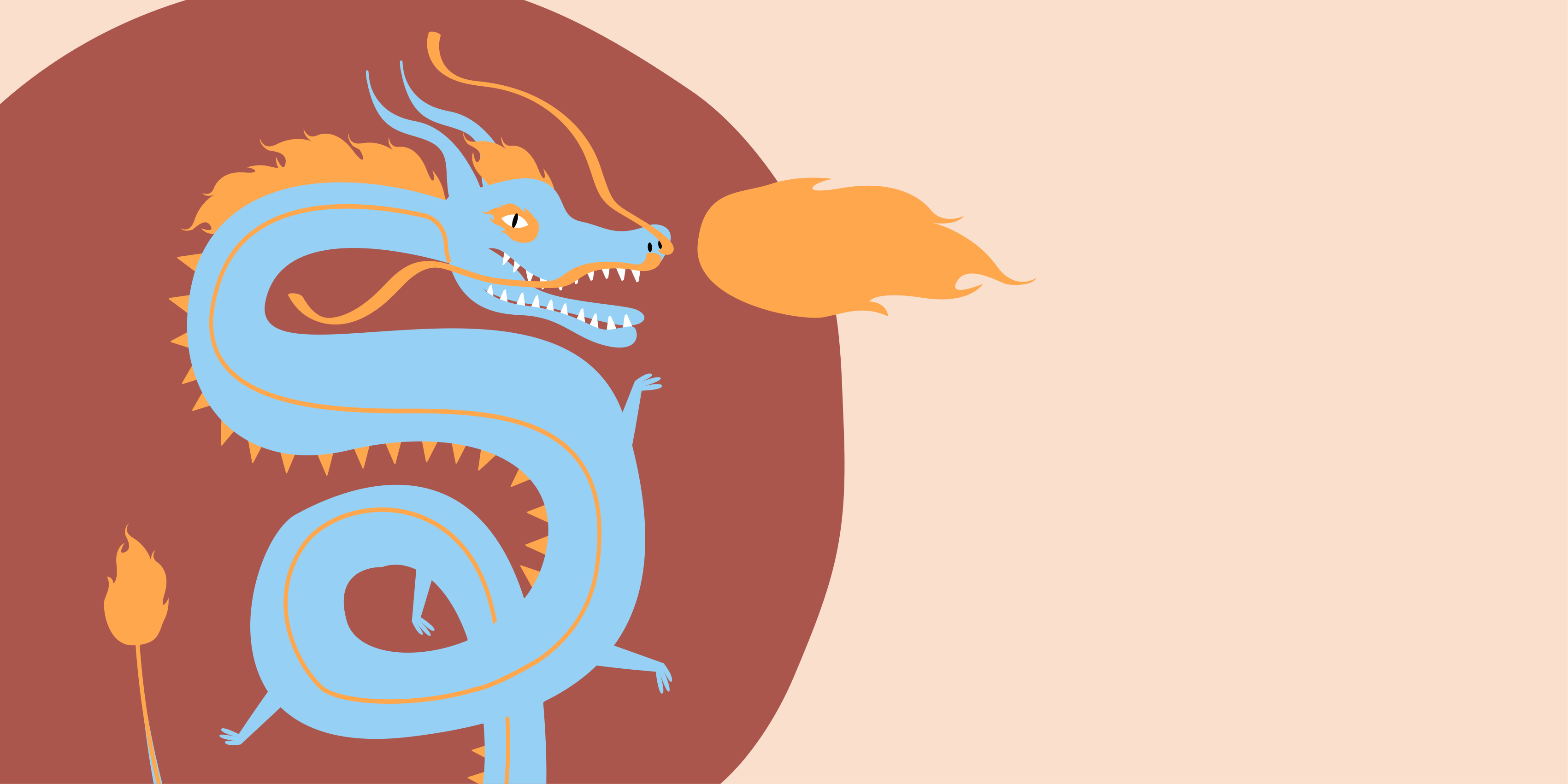 etnický vinylový koberec dračí duch - Tenstickers