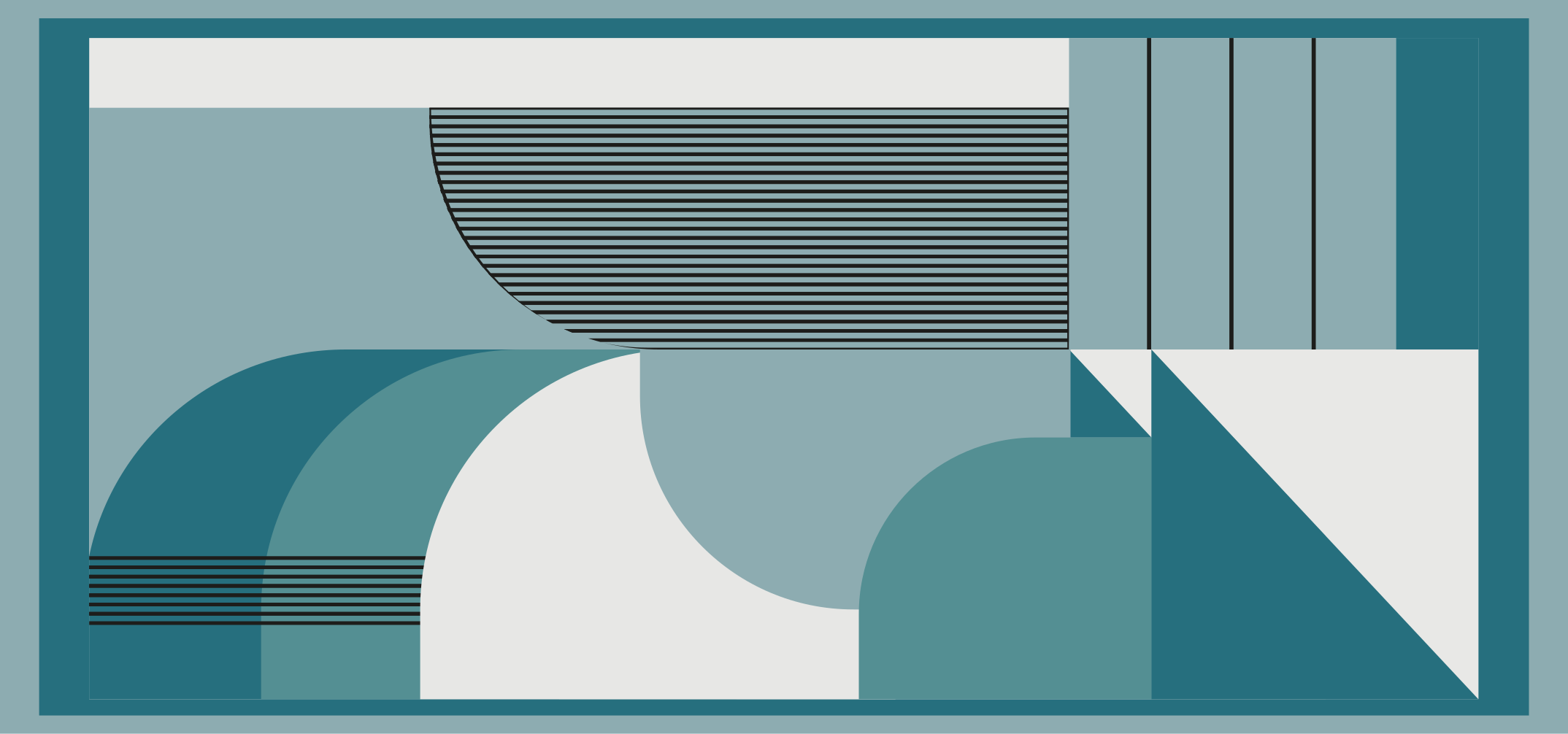 moderný vinylový koberec modré abstraktné geometrické tvary - Tenstickers