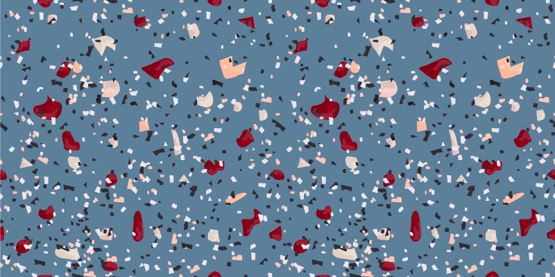 Koberec do obývačky tmavomodrý terrazzo - Tenstickers