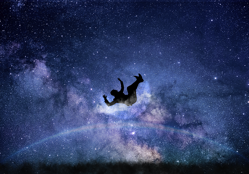 hviezdy vinylový koberec pád cez vesmír - Tenstickers